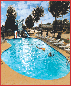 Outdoor Pool Colonial Motel